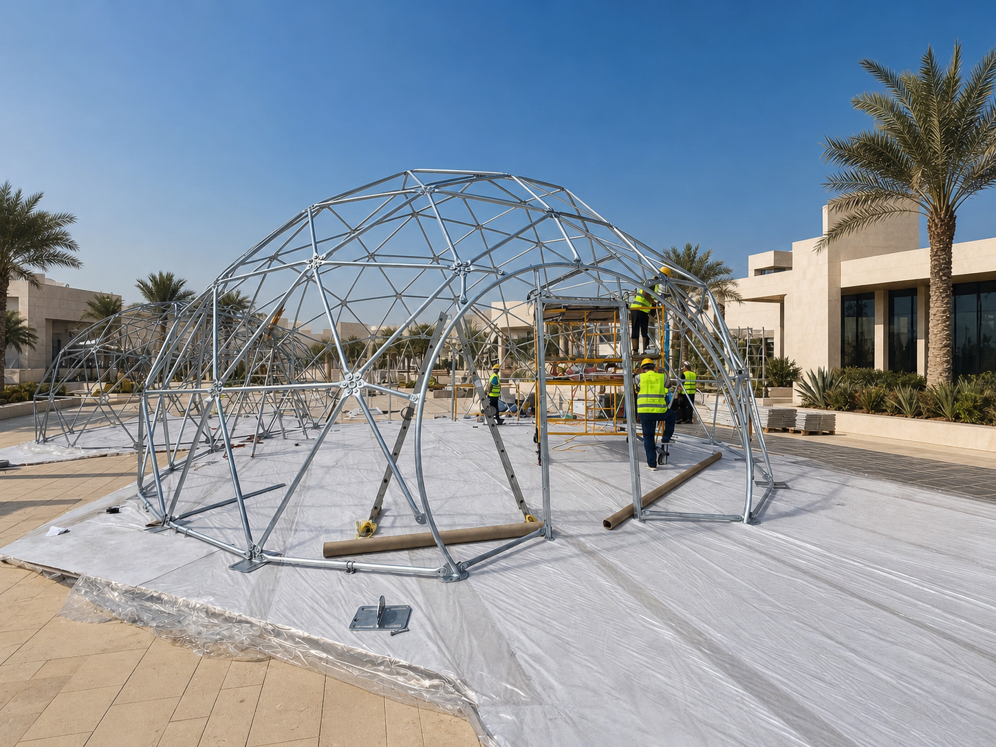 تصور مواءم لسوق الإمارات لهيكلَي SPHERE للمعارض