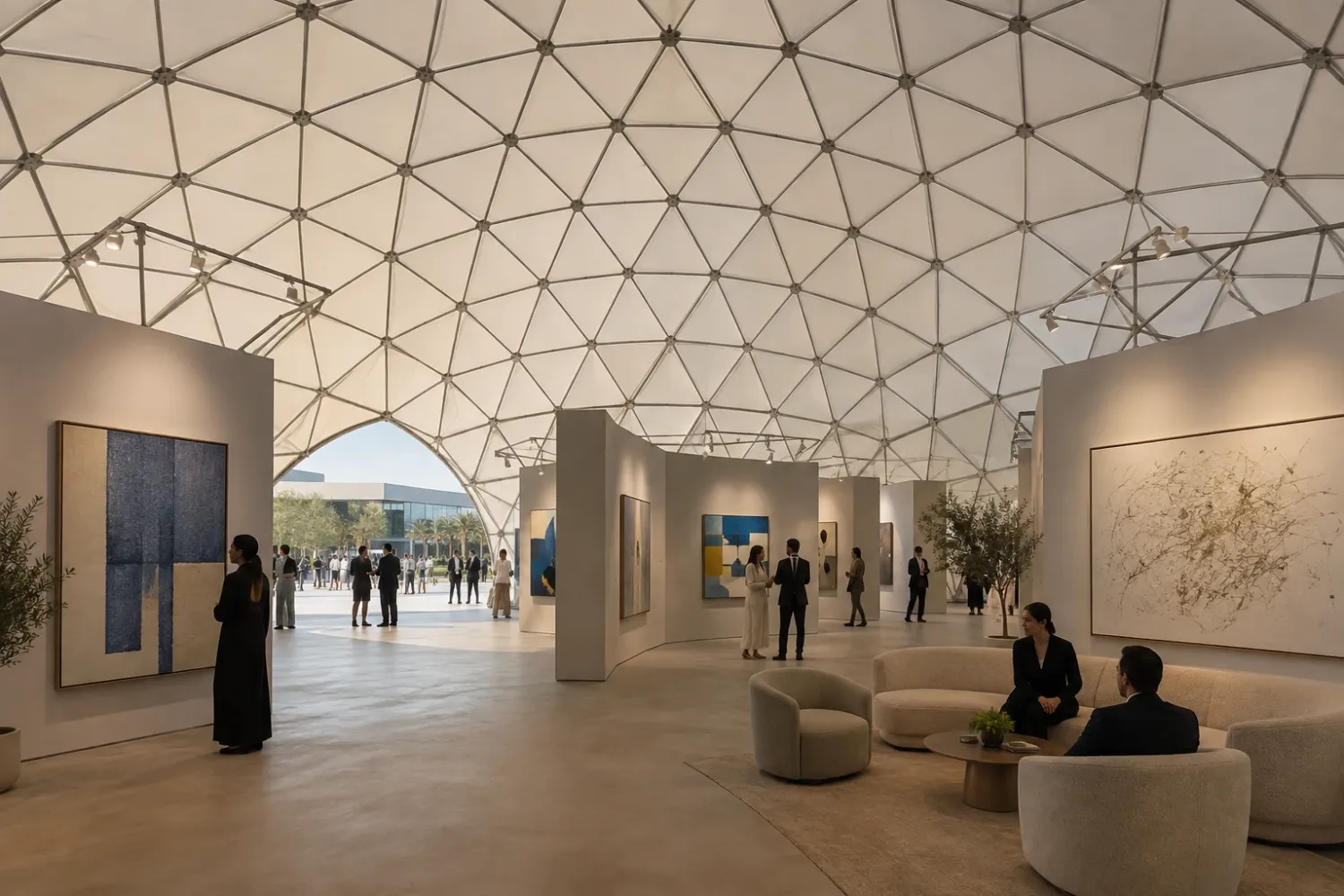 مساحات مؤقتة للفن والضيافة في Art Dubai 2027