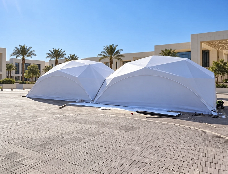 1,500 m² Rental Tent Complex for a Business Forum