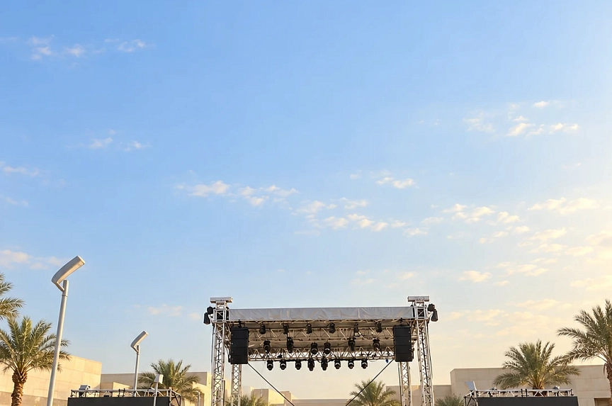 Illustrative UAE adaptation of the pagoda tent configuration from a real event project