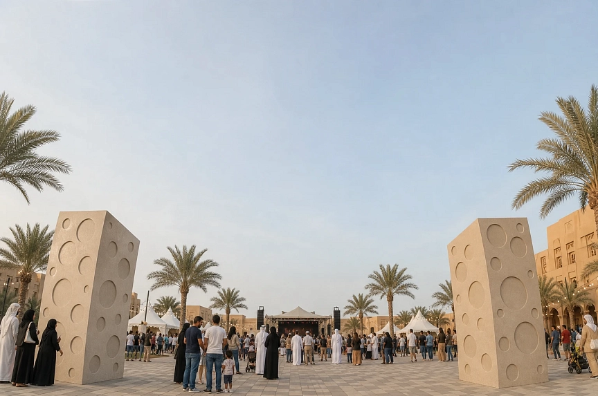تهيئة خيام فعاليات بمساحة 3000 م² لمهرجان يستقبل 5000 ضيف