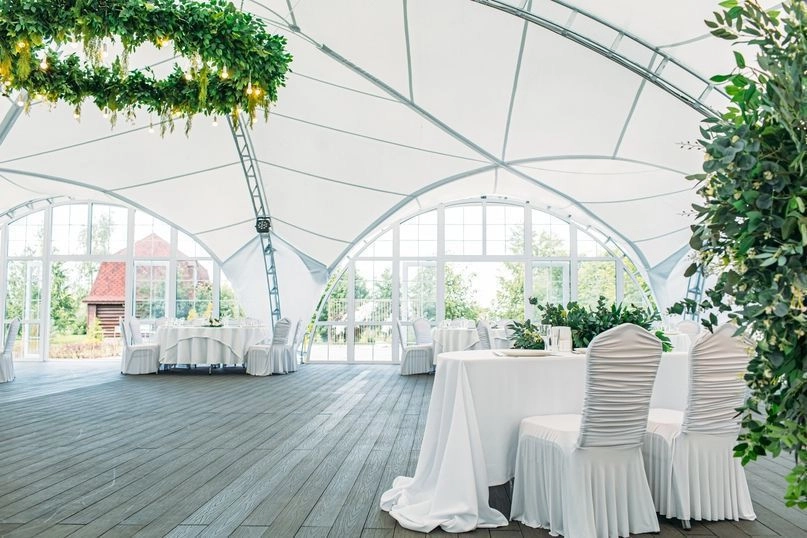Wedding tent decor