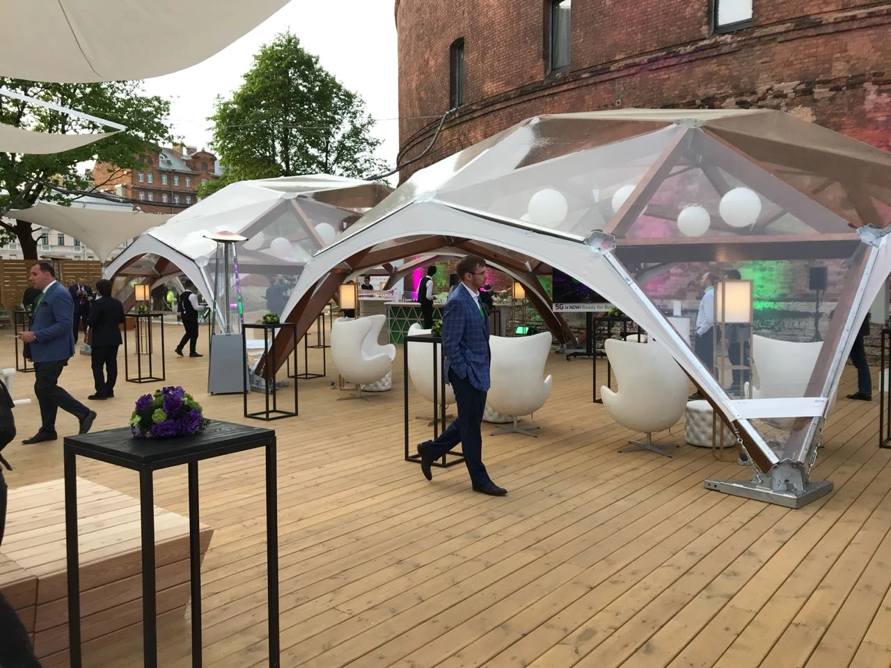 Flooring and finishing for tents