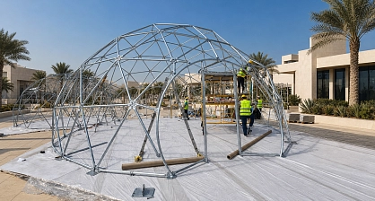 خيمتان قبتان من طراز SPHERE لجناح شركة ISTK