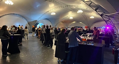 Event in dust free arch tent