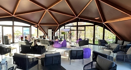 Eco-friendly tent for banquet hall in Eastern Europe