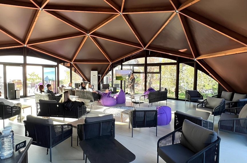 Eco-friendly tent for banquet hall in Eastern Europe