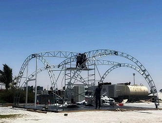 Professional tent structure installation