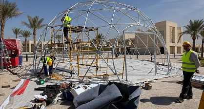 خيمتان قبتان من طراز SPHERE لجناح شركة ISTK