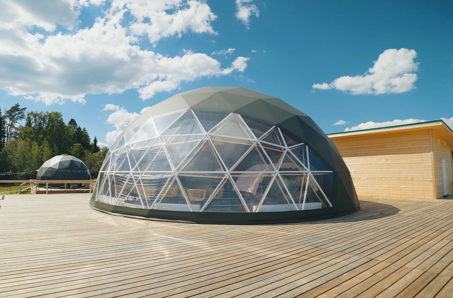 Flooring and finishing for tents