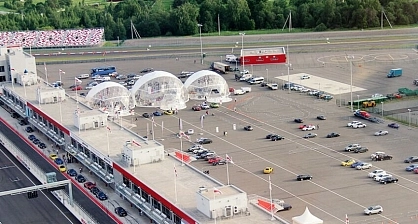 Flagship dome tent for Porsche brand activation and test-drive event