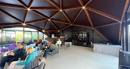 Diamond wood tent in Eastern Europe