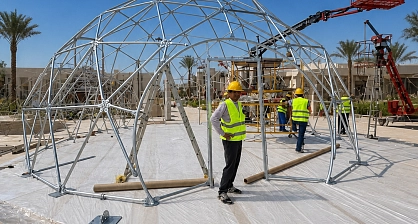 خيمتان قبتان من طراز SPHERE لجناح شركة ISTK