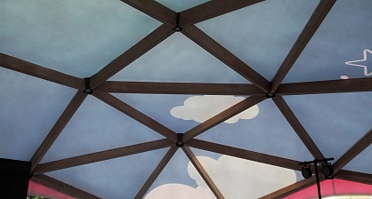 Wooden tent structure