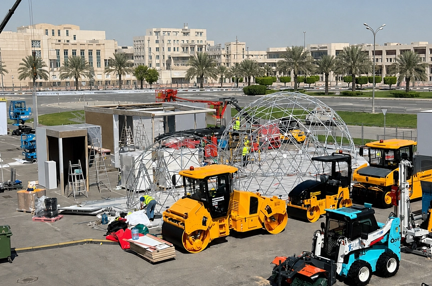 خيمتان قبتان من طراز SPHERE لجناح شركة ISTK