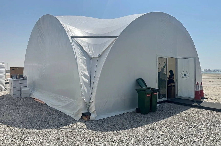 Arch tent for the Al Hamra Exhibition & Conference Center in Ras Al Khaimah