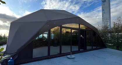 Luxury tent for exclusive wine tasting