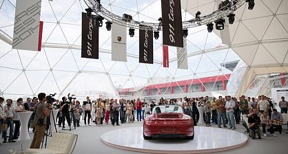 Porsche test drive capsule venue Eastern Europe
