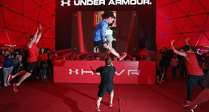 Under Armour “Defying Gravity” experience zone – geodesic dome tent by TentProject