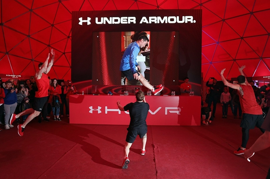 Under Armour “Defying Gravity” experience zone – geodesic dome tent by TentProject