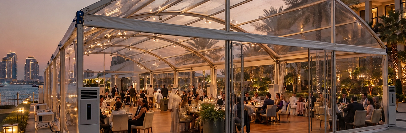Air-Conditioned Tents in UAE: Cooling Rental, Setup Requirements and Event Use Cases