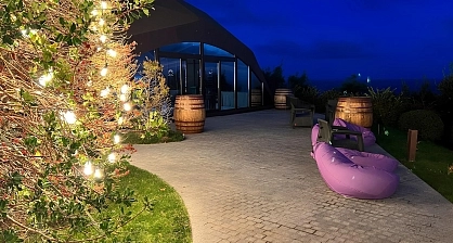 Diamond wood tent in Eastern Europe for wine tasting