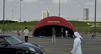 The arch gate tent for Porsche Carrera cup in Dubai