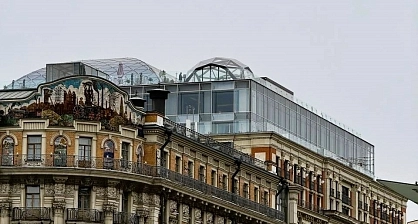 Diamond wood rooftop pavilion – high-end roof tent structure for private & brand restaurant