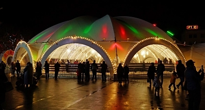 Mobile ice rink in Eastern Europe