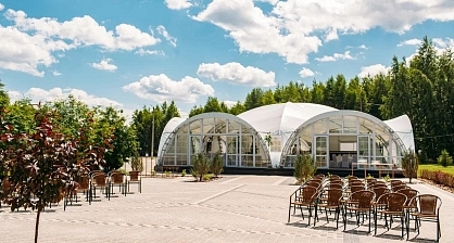 Arch tents for the wedding venue