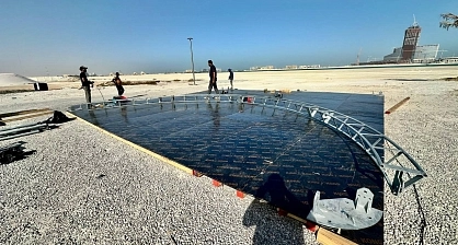 Tent installation for the event