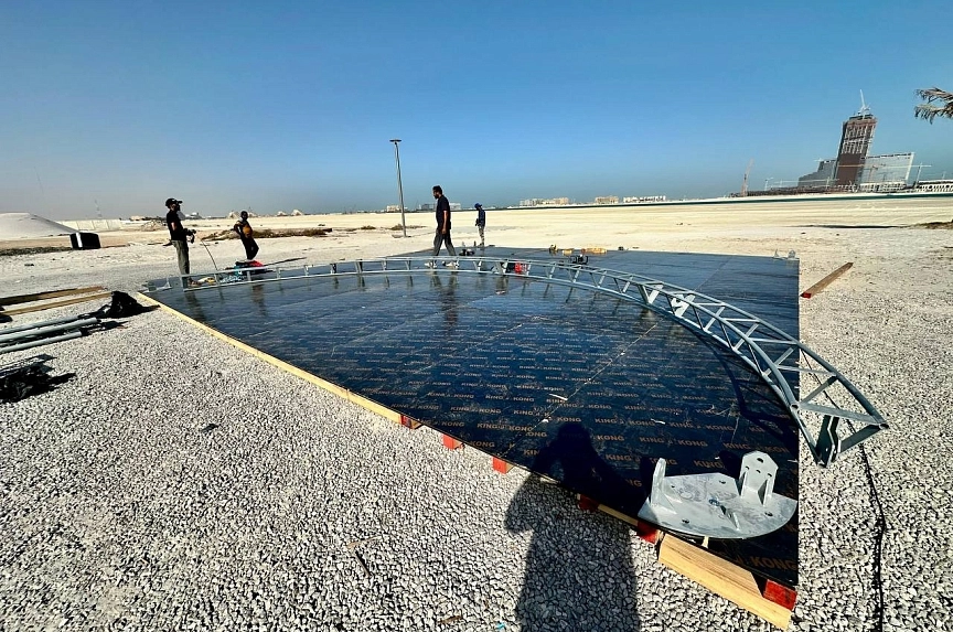 Tent installation for the event