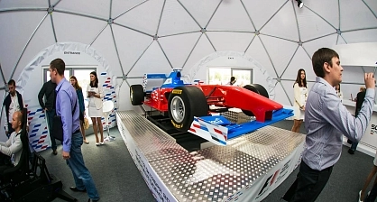 Pop-up exhibition in dome tent