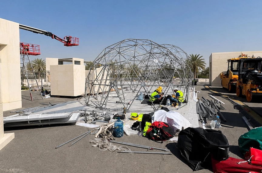 خيمتان قبتان من طراز SPHERE لجناح شركة ISTK
