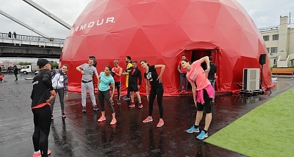 Sports event dome tent exterior – TentProject for Under Armour launch