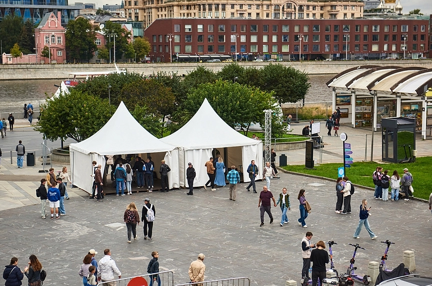 A festival tent complex in Eastern Europe