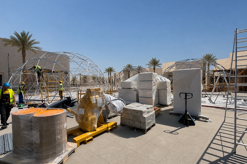 خيمتان قبتان من طراز SPHERE لجناح شركة ISTK