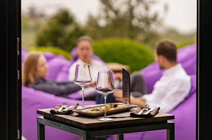 Luxury tent for exclusive wine tasting