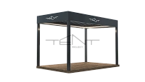 Simple bioclimatic pergola