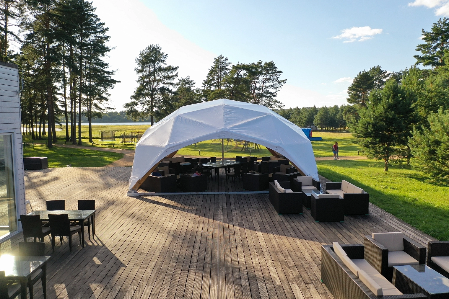 Flooring and finishing for tents