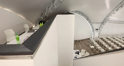 Balcony in the arch tent for the StartUp Village project